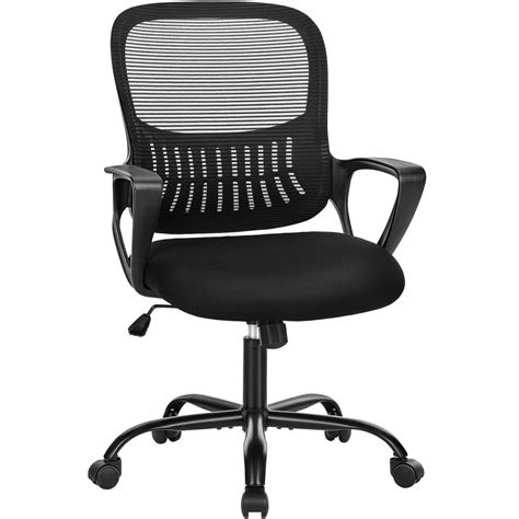 Smug Office Chair Mid Back Computer Ergonomic Mesh Desk With Larger