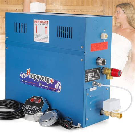 Hapyvergo Kit de generador de ducha de vapor de 6 kW para baño sauna