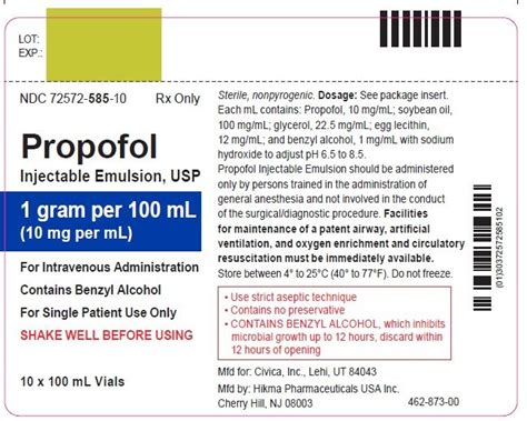 Propofol Fda Prescribing Information Side Effects And Uses