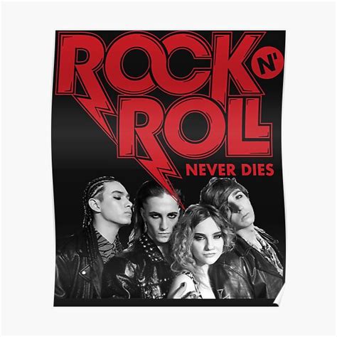 Maneskin rock n roll quote måneskin original Poster for Sale by