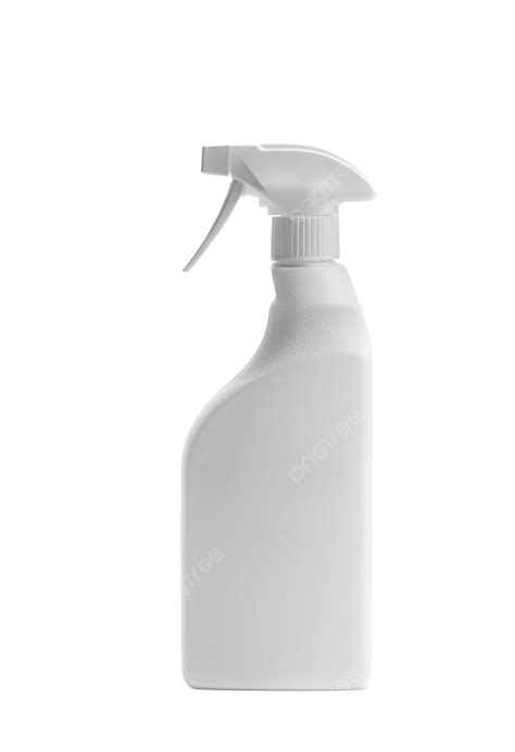 White Spray Bottle Isolated On White Disinfectant Sanitary Spray Photo