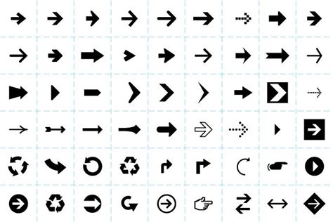 An Image Of Various Arrows And Symbols