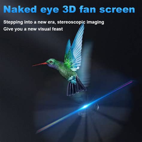 3d 1080p Led Holographic Fan Hologram Fan Projector Light Rgb Sign Bar