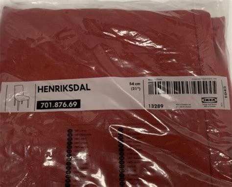 IKEA Henriksdal Chair Cover Idemo Red 21 54cm Slipcover For Sale