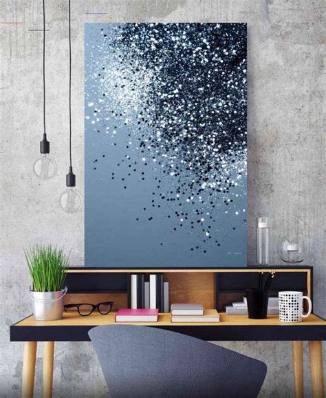 Glitter Canvas Wall Art Peinture Abstracte Glitter Art - Etsy