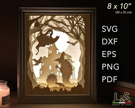 Halloween Shadow Box SVG - Free SVG Cut Files