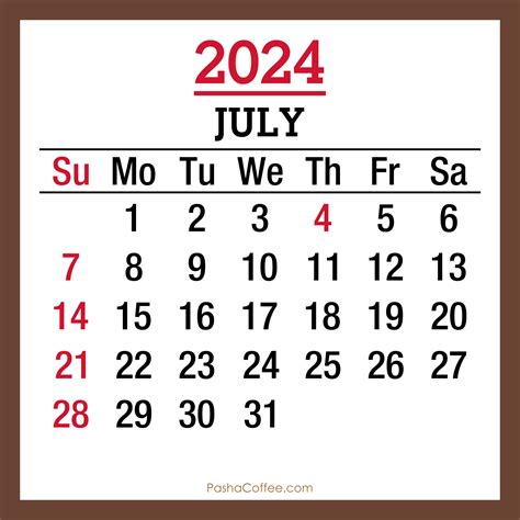 July 29th Holiday Calendar 2024 | Printable Calendar 2025