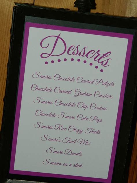 25 best images about Sweet table menu on Pinterest | Bridal showers ...