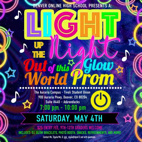 Denver Online Light Up The Night Out Of This World Glow Prom May 4th