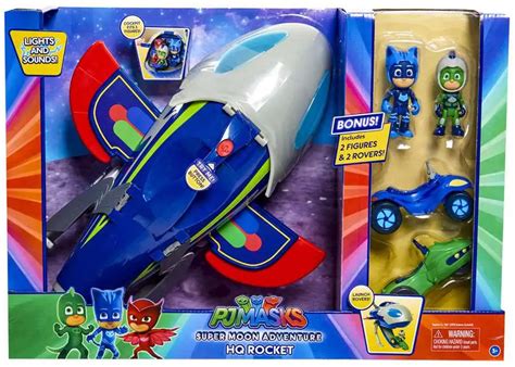 Disney Junior PJ Masks Super Moon Adventure HQ Rocket Exclusive Playset Includes 2 Figures ...