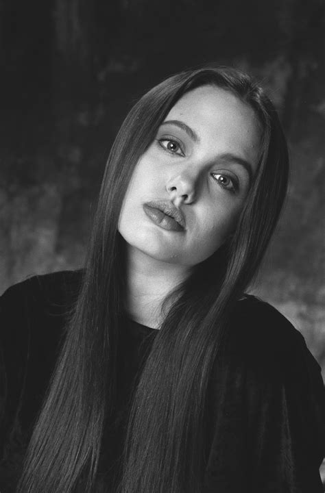 Portraits Of A Teenager Angelina Jolie Modeling At A Photoshoot In