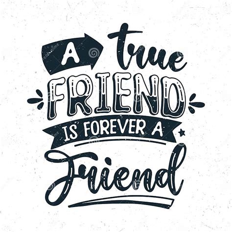 true friend    friend typography hand drown quotes stock