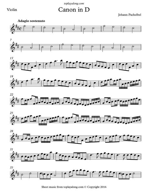 Canon In D Violin Duet Sheet Music