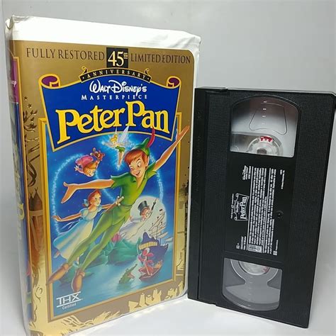 Peter Pan Walt Disney Masterpiece Th Anniversary Vhs Tape Clean