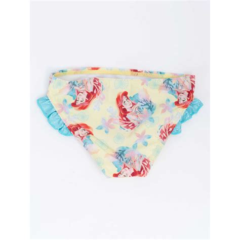 Culetin bikini niña Disney La Sirenita Ariel amarillo celeste