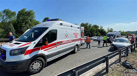 Anadolu Otoyolu nda zincirleme trafik kazası Dokuz kişi yaralandı