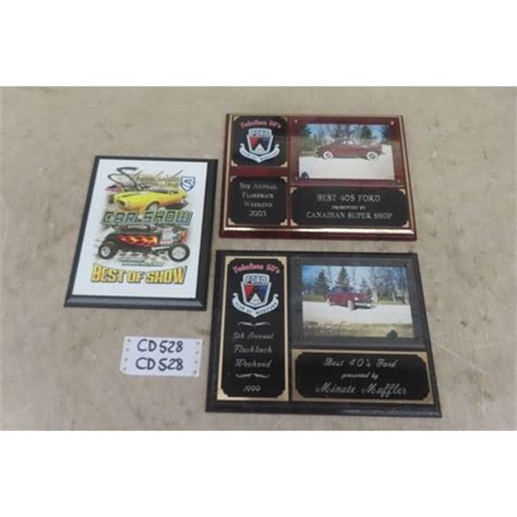 3 Car Show Plaques ; 1999, 2003, 2018