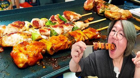 급이 다른 수제닭꼬치 닭꼬치에 진심 모모닭꼬치 파닭꼬치 먹방 Kfood Chicken Skewers Mukbang Social Eating Youtube