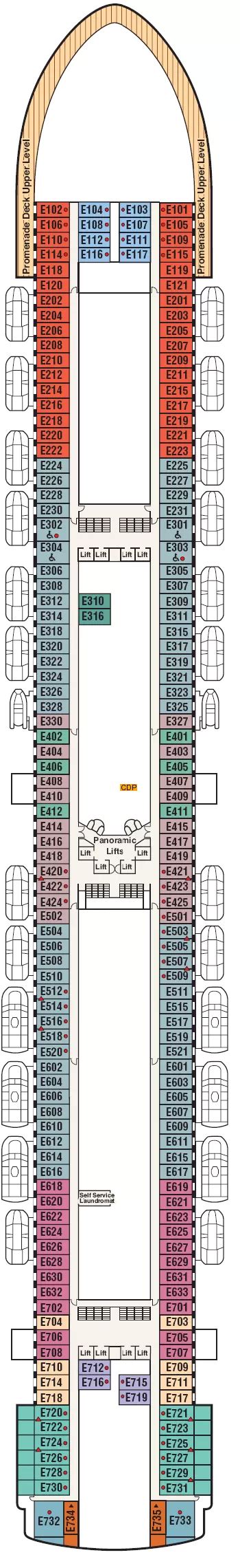 Emerald Princess Emerald Deck 8 Plan Cruisedeckplans