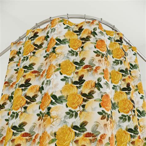 Vintage Yellow Roses Shower Curtain Floral Bathroom Decor Etsy