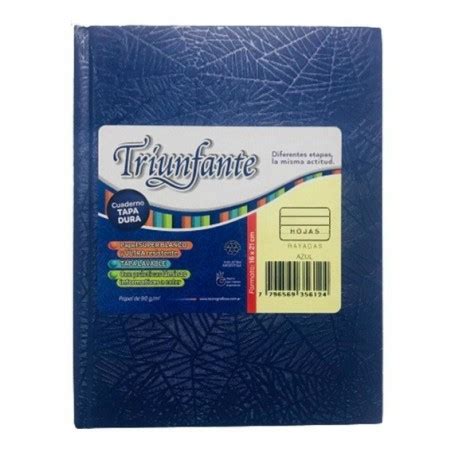 CUADERNO TRIUNFANTE X50HJS T DURA RAY AZU ART 355127 AAN