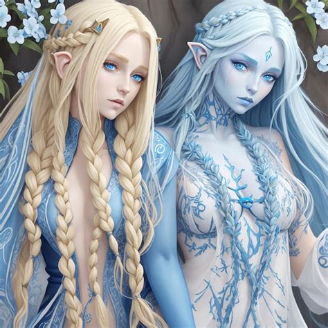 Premium Ai Image Eladrin From Dnd In Her Spring Form Long Blonde
