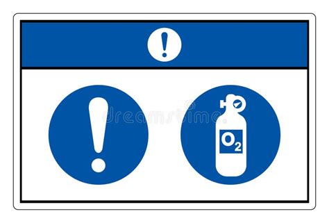 Notice Use Oxygen Symbol Sign Vector Illustration Isolate On White