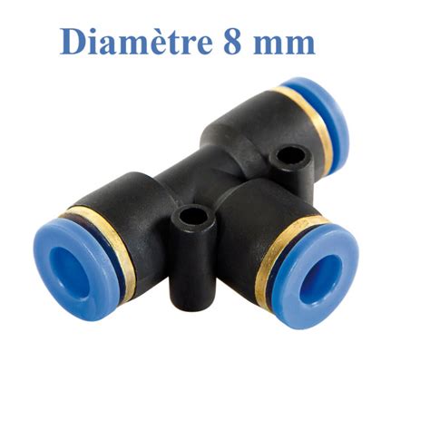 Raccord Rapide Pneumatique 2 Sorties Diamètre 6 Mm Et 8 Mm La