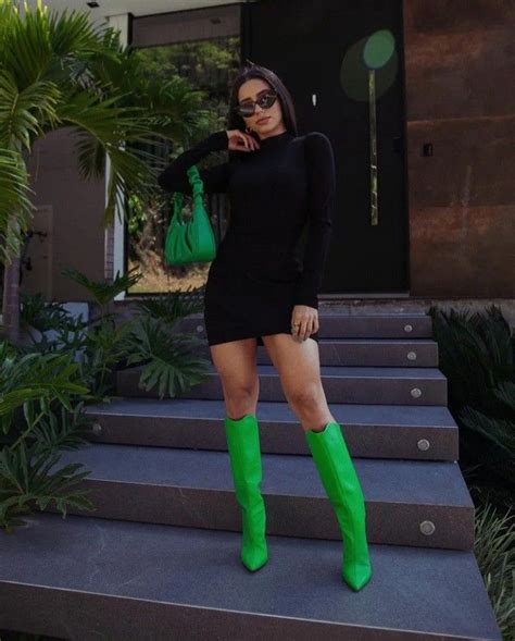 Pin De Viviane Morilha Em Looks Looks Botas Verdes Looks Casuais