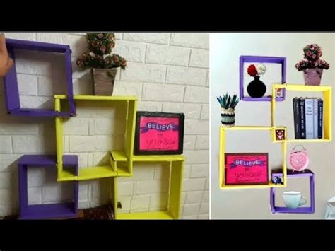 Wall Shelf Diy Cardboard Wall Shelves Cardboard Craft Wall Decor