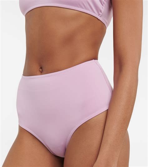 Logo One Shoulder Bikini In Purple Off White Mytheresa