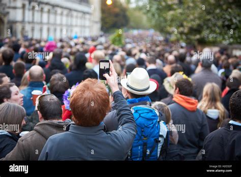 A Crowd Listens To Magdalen College Choir Perform Hymnus Eucharisticus