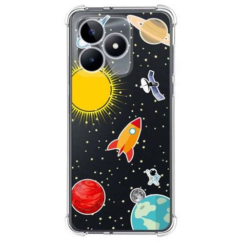 Funda Silicona Antigolpes Para Realme Note 50 Diseño Espacio Dibujos