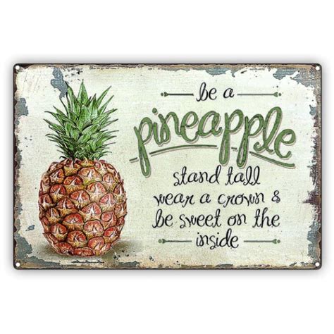 Be A Pineapple Stand Tall Wear A Crown And Be Sweet On The Inside Vintage