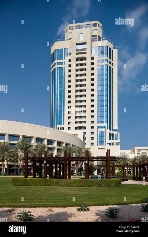 Gardens And Tower Ritz Carlton Hotel Doha Qatar Stock Photo Alamy