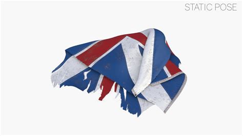 First British Union Jack 3d Model 9 Blend Unknown Dae Fbx Gltf