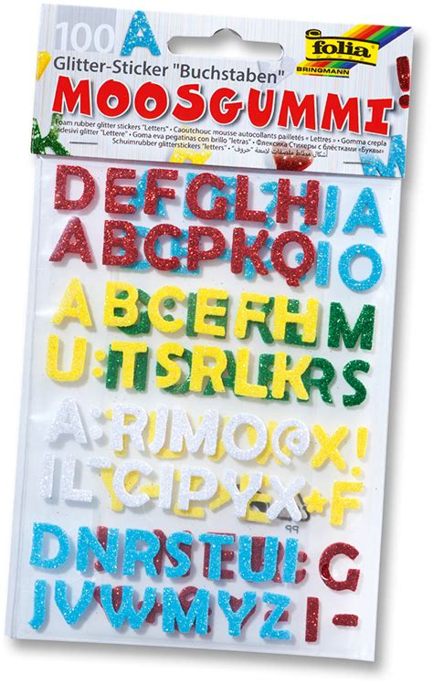 Folia Glitter Sticker Buchstaben Aus Moosgummi St Ck Kaufen