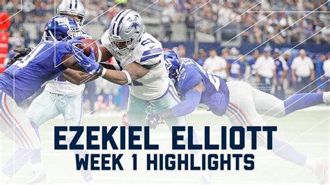 Ezekiel Elliott Highlights Giants Vs Cowboys Nfl Week 1 Player