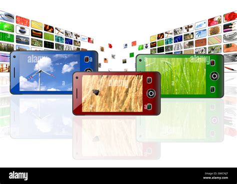 mobile phones gallery stock photo alamy