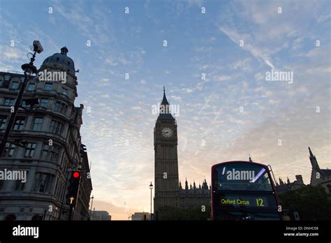 Big Ben Is Pictured At Sunrise In London England Stock Photo Alamy