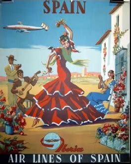 Spain Iberia Vintage Travel Posters Vintage Airline Posters