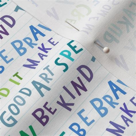 Think Positive Fabric Spoonflower