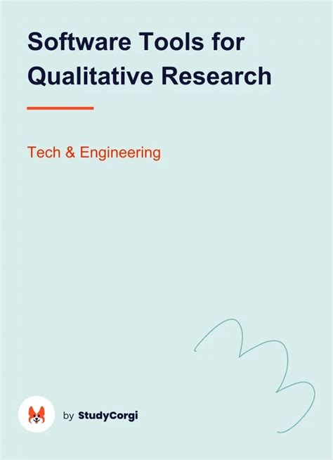 Software Tools For Qualitative Research Free Essay Example