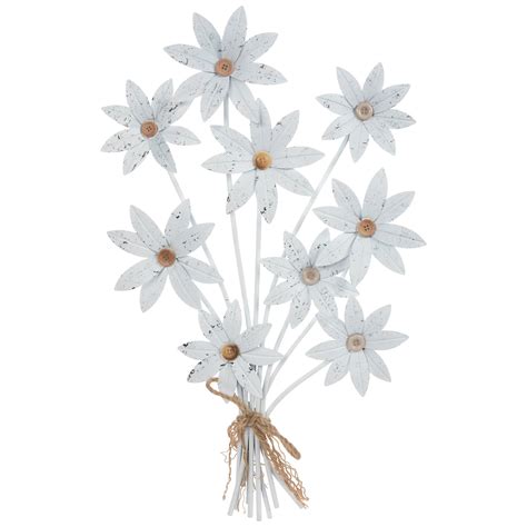 White Flower Bouquet Metal Wall Decor | Hobby Lobby | 2071231