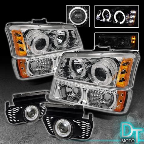 Sell 03 06 SILVERADO HALO PROJECTOR LED HEADLIGHTS BUMPER SIGNAL HALO