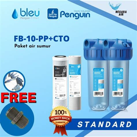 Jual Paket Filter Air Penguin Sumur Pdam FB 10 Standart PP CTO