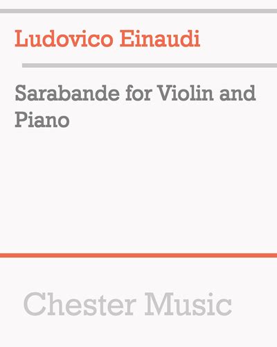 Sarabande for Violin and Piano Sheet Music by Ludovico Einaudi | nkoda ...