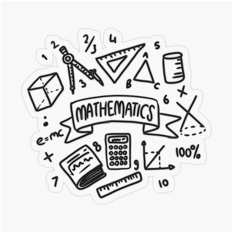 Math Doodle Sticker For Sale By Ventumpluviam Math Doodles Math Projects Math Lettering Design