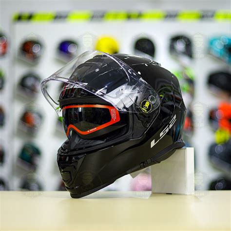 Ls Ff Storm Solid Gloss Black Helmet Arihant Helmets