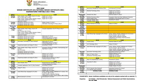 Department Releases 2024 Mayjune Matric Exam Rewrite Timetable